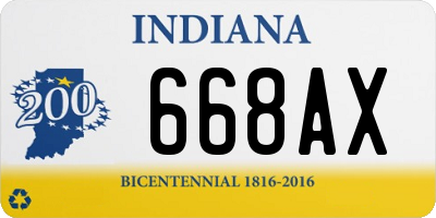 IN license plate 668AX