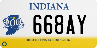 IN license plate 668AY