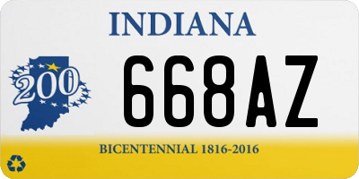 IN license plate 668AZ