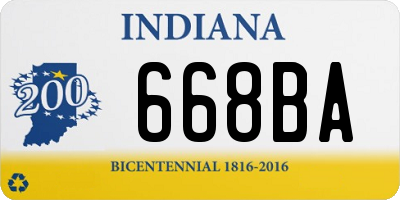 IN license plate 668BA