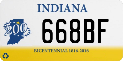 IN license plate 668BF