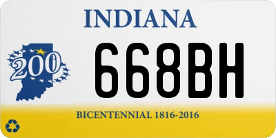 IN license plate 668BH