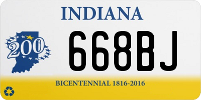 IN license plate 668BJ