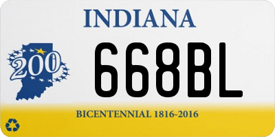 IN license plate 668BL