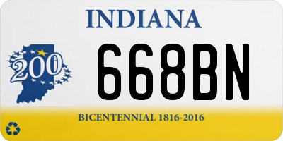 IN license plate 668BN