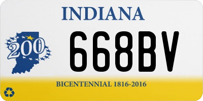 IN license plate 668BV