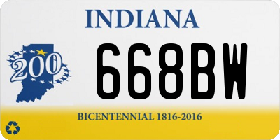 IN license plate 668BW