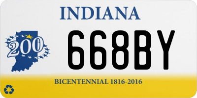 IN license plate 668BY