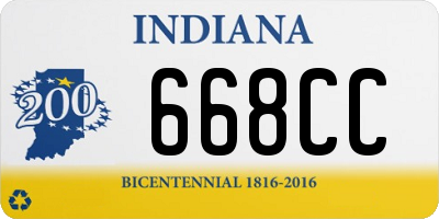 IN license plate 668CC