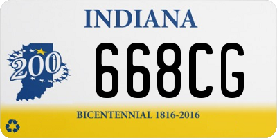 IN license plate 668CG