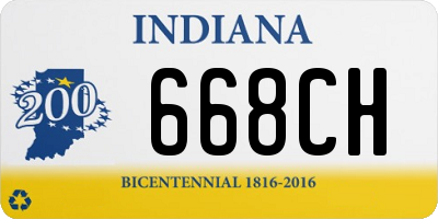 IN license plate 668CH