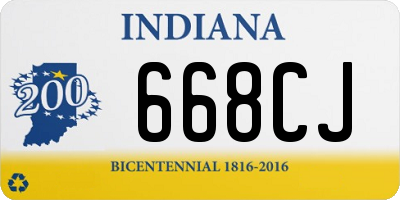 IN license plate 668CJ
