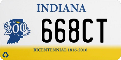 IN license plate 668CT