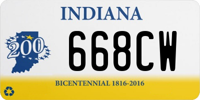 IN license plate 668CW