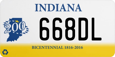 IN license plate 668DL