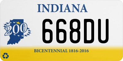 IN license plate 668DU