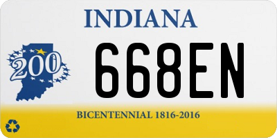 IN license plate 668EN