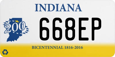 IN license plate 668EP