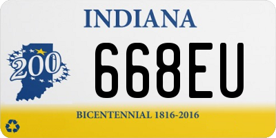 IN license plate 668EU