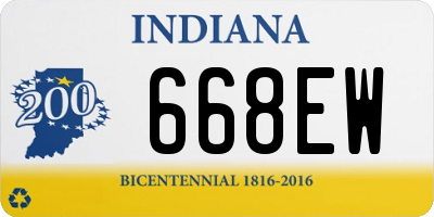 IN license plate 668EW