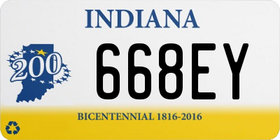 IN license plate 668EY