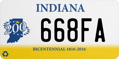 IN license plate 668FA