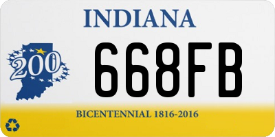 IN license plate 668FB