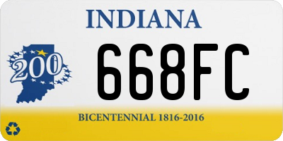 IN license plate 668FC