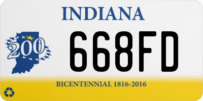 IN license plate 668FD