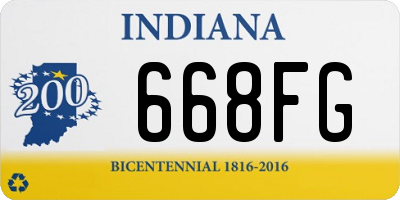 IN license plate 668FG