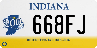 IN license plate 668FJ