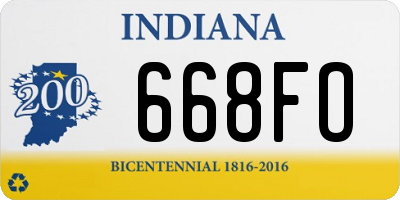 IN license plate 668FO