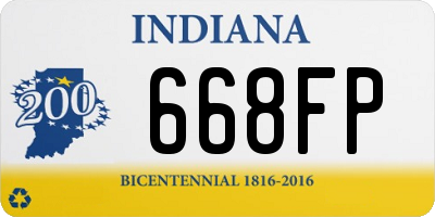 IN license plate 668FP