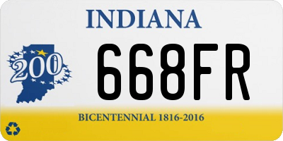 IN license plate 668FR