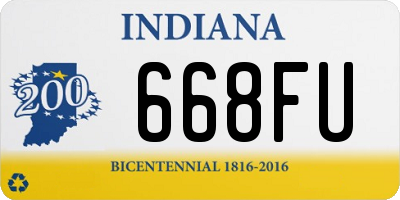 IN license plate 668FU