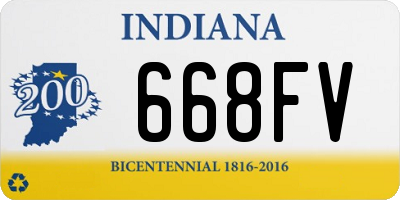 IN license plate 668FV