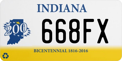 IN license plate 668FX