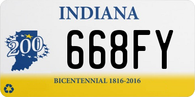 IN license plate 668FY