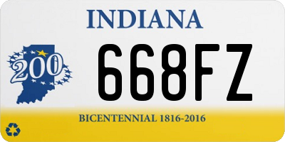 IN license plate 668FZ