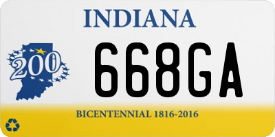 IN license plate 668GA