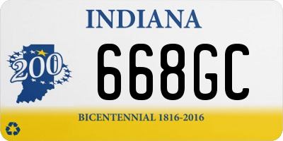 IN license plate 668GC