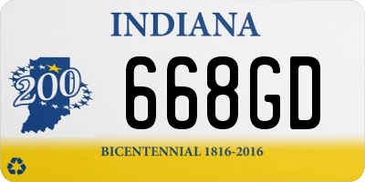 IN license plate 668GD