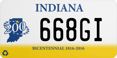 IN license plate 668GI