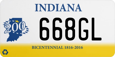 IN license plate 668GL