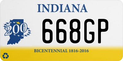 IN license plate 668GP