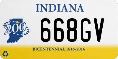 IN license plate 668GV