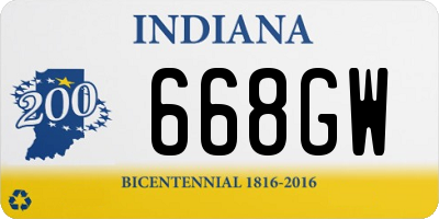 IN license plate 668GW