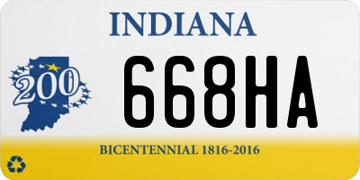 IN license plate 668HA