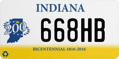 IN license plate 668HB