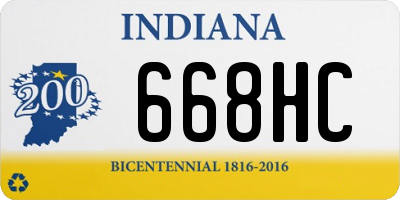 IN license plate 668HC